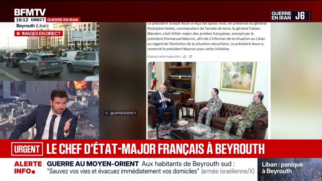 Guerre au Moyen-Orient: le chef d'état-major français en déplacement à Beyrouth au Liban
