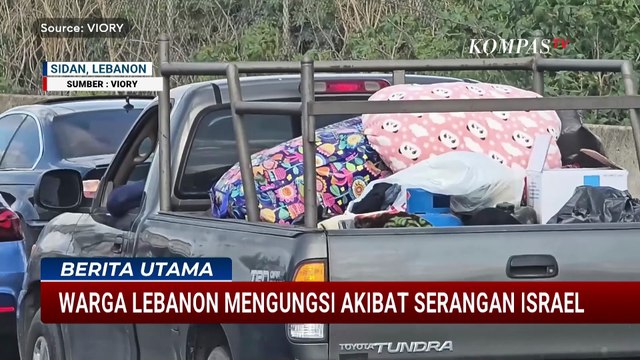 Momen Warga Lebanon Berbondong-Bondong Tinggalkan Kota Akibat Serangan Israel | BERITA UTAMA