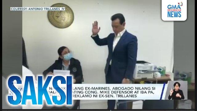 18 na nagpakilalang ex-marines, abogado nilang si Atty. Baligod, Dating Cong. Mike Defensor at iba pa, sinampahan ng reklamo ni Ex-Sen. Trillanes | Saksi