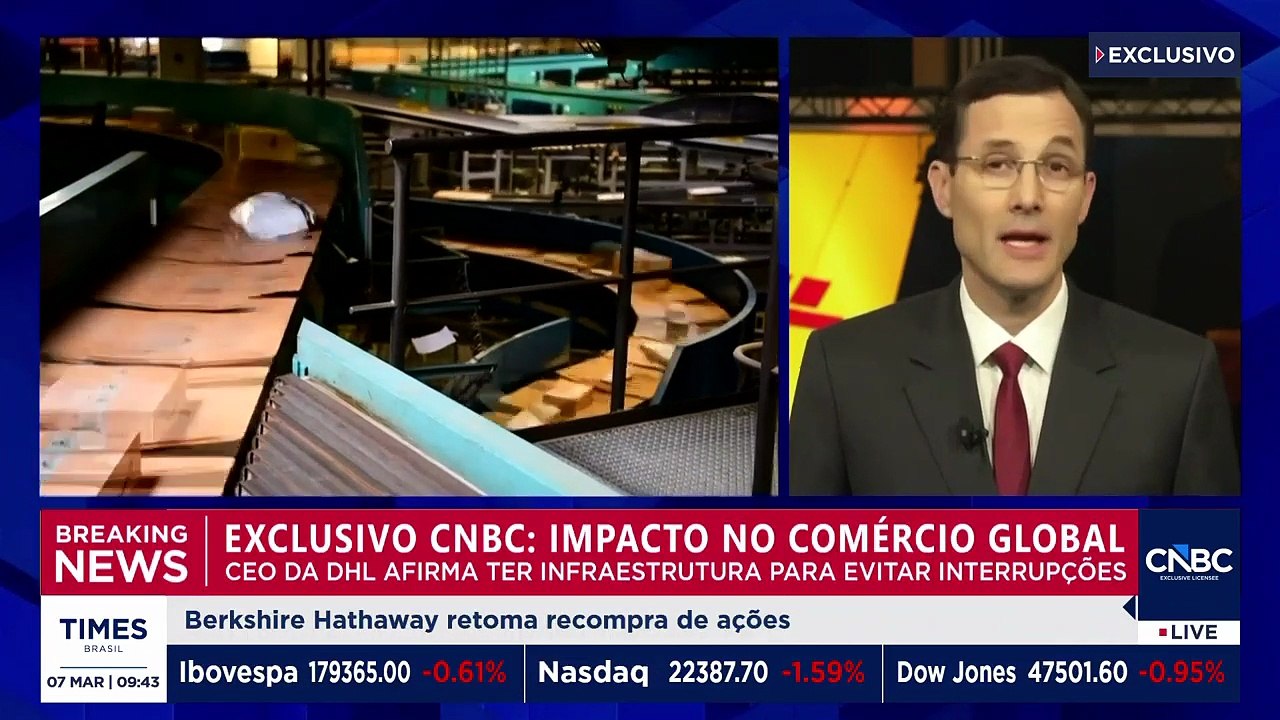 DHL diz ter estrutura para evitar interrupções logísticas apesar de guerra no Irã | CNBC BREAKING