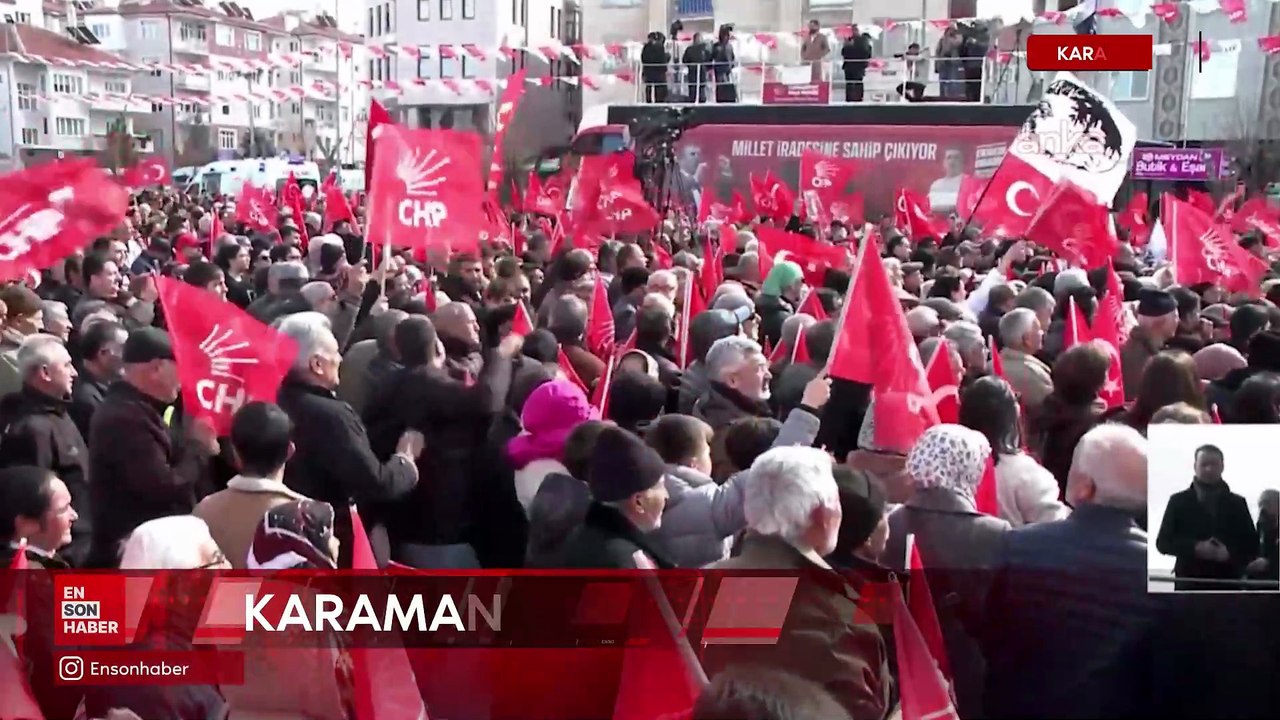 CHP Genel Başkanı Özgür Özel Karaman'da konuştu