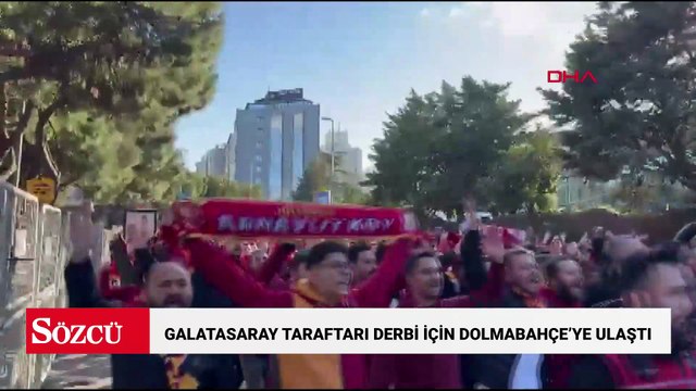 Galatasaray taraftarı derbi için Dolmabahçe’ye ulaştı