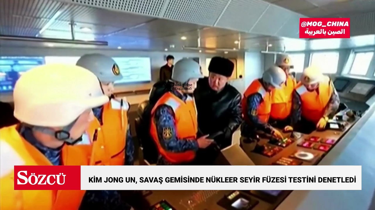 Kim Jong Un, savaş gemisinde nükleer seyir füzesi testini denetledi