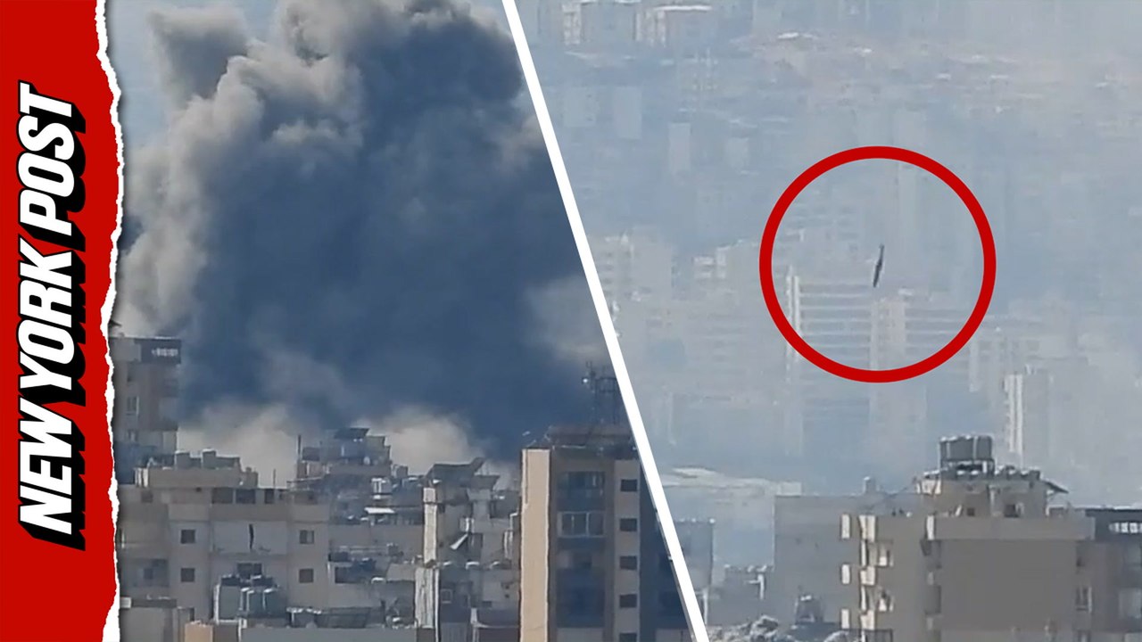 Moment explosions are seen in Beirut after Israel targets Hezbollah facilities