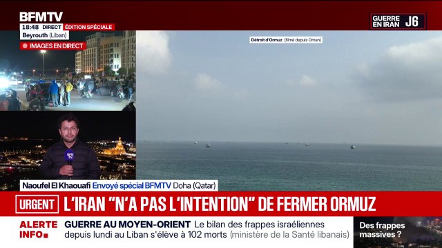 Guerre au Moyen-Orient: le chef de la diplomatie iranienne assure que l'Iran n'a pas l'intention de bloquer le détroit d'Ormuz