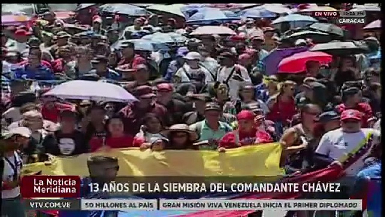 Caracas | Pueblo conmemora 13 años de la siembra del Comandante Hugo Chávez