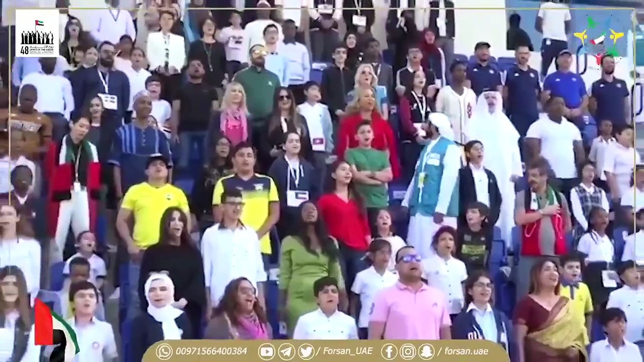 "وطني الإمارات" تحطم الرقم القياسي لأكبر عدد من الجنسيات ينشدون سلامًا وطنيًا