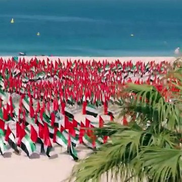 صورة محمد بن راشد ومحمد بن زايد بـ 4500 علم في يوم العلم الإماراتي