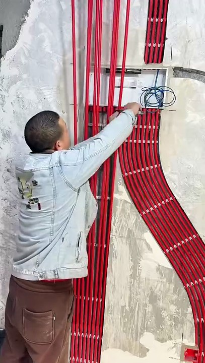 Electrical wall  piping [Installing  conduits]#...