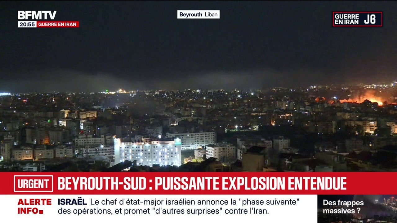 Guerre au Moyen-Orient: une première explosion secoue la ville de Beyrouth au Liban
