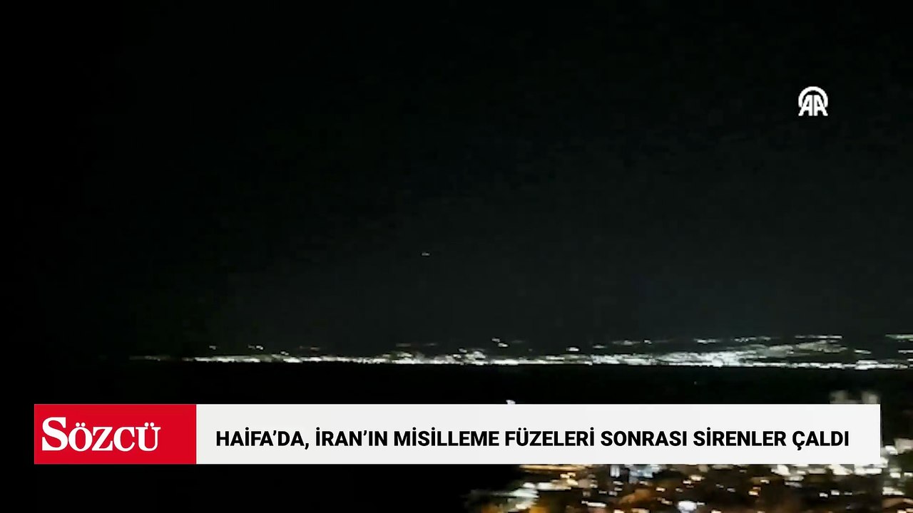 İran'ın İsrail'e misilleme füzelerinin ardından Hayfa kentinde sirenler duyuldu