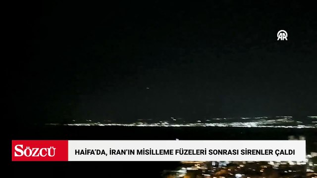 İran'ın İsrail'e misilleme füzelerinin ardından Hayfa kentinde sirenler duyuldu