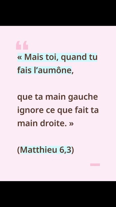 Ce verset parle de discrétion ..