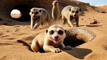 Meerkat Clan Pulls Pup From Snake Burrow 🔥 Teamwork Saves a Tiny Life