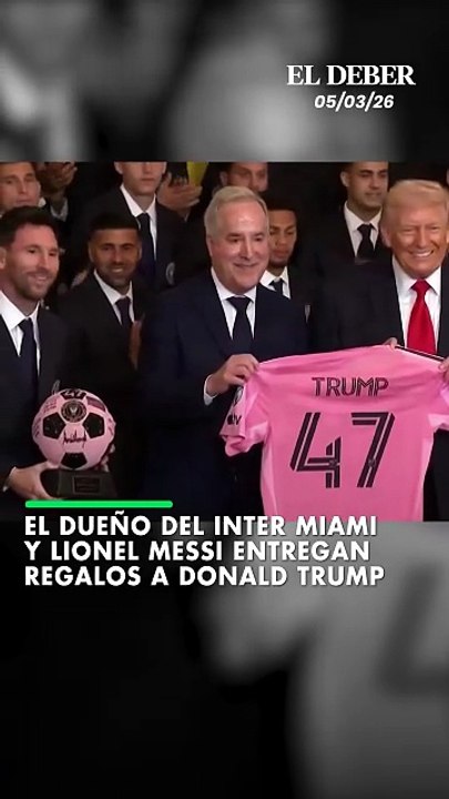 El dueño del Inter Miami y Lionel Messi entregan regalos a Donald Trump