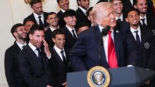 Messi en la Casa Blanca y Trump se pone a hablar de... ¡Cristiano Ronaldo!
