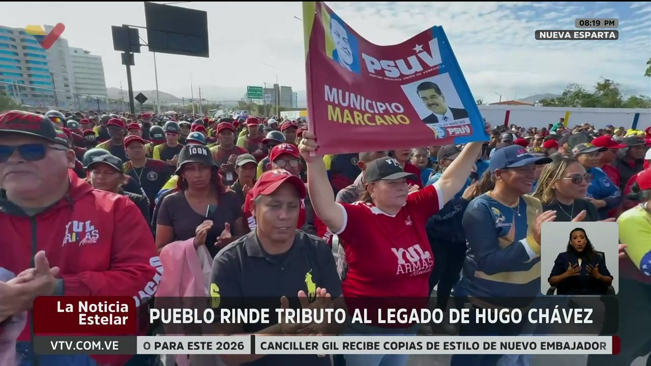 Pueblo neoespartano rinde tributo al legado del Comandante Eterno Hugo Chávez