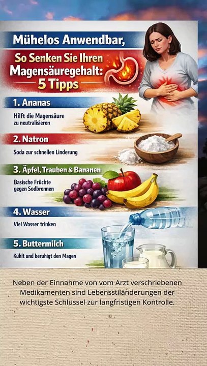 Einfach anzuwenden Hier sind 5 Möglichkeiten, Magensäure zu reduzieren.