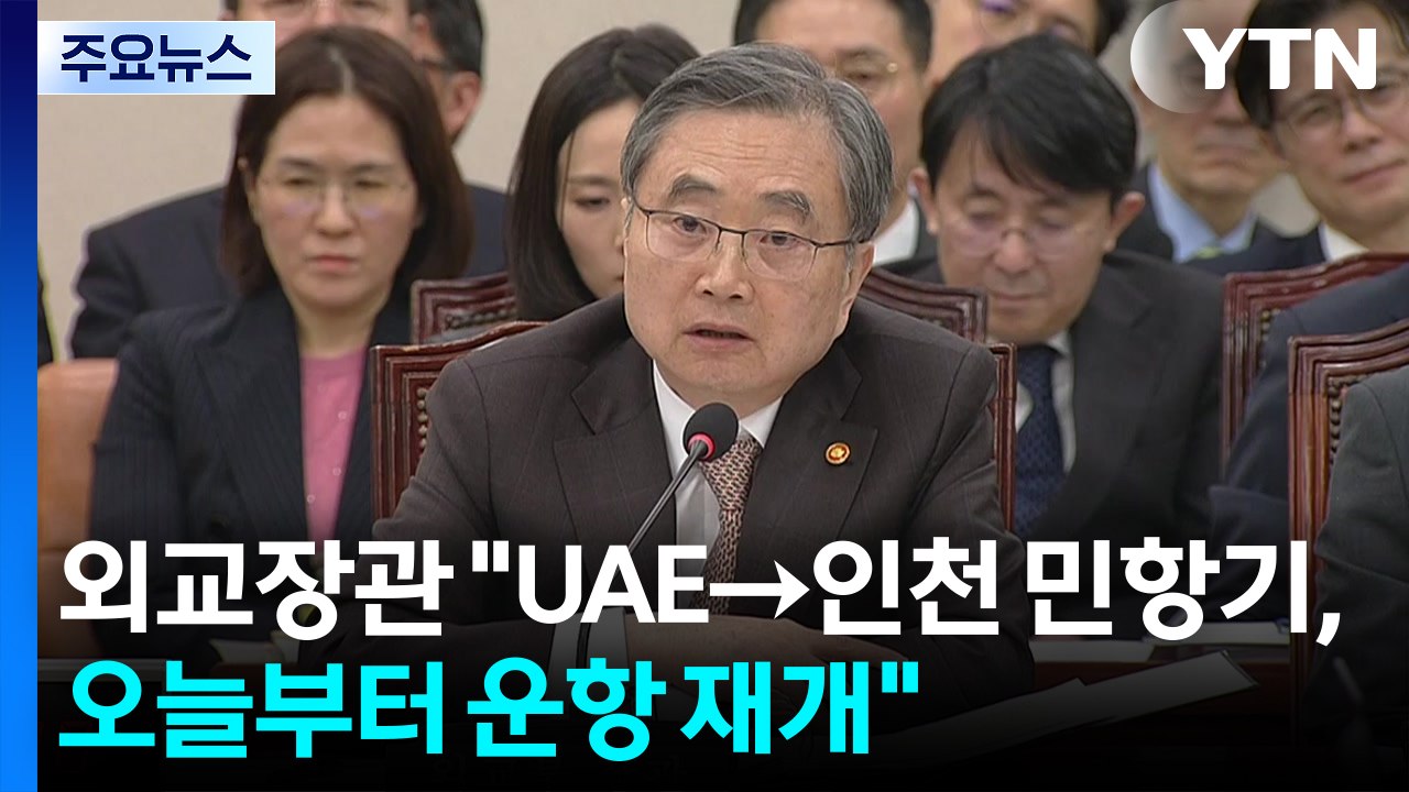 외교장관 "UAE→인천 민항기, 오늘부터 운항 재개" / YTN