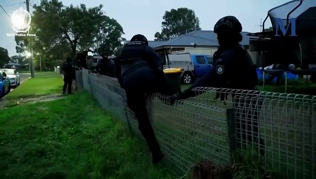 Police targeting Comanchero outlaw motorcycle gang members and associates in raids.