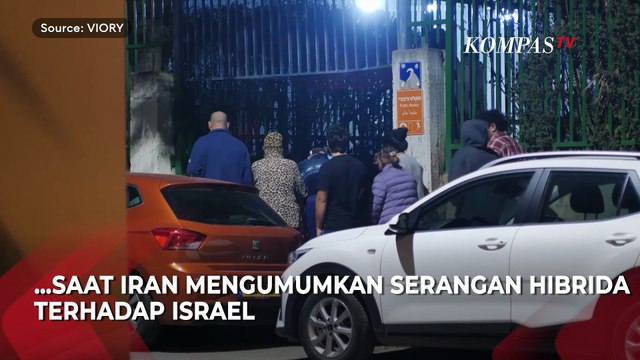 Penampakan Bom Tandan Iran di Langit Tel Aviv, Sirene Meraung