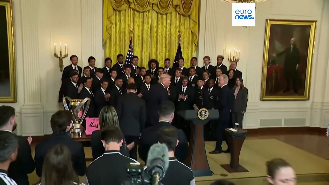 Watch: Messi and Inter Miami meet Trump at White House