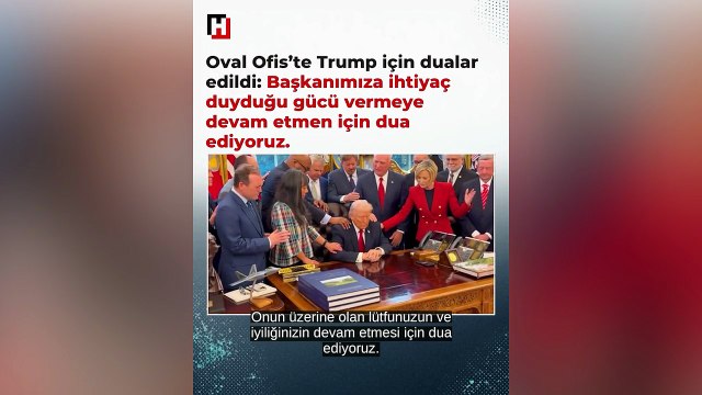Trump'ın etrafını sarıp dua ettiler