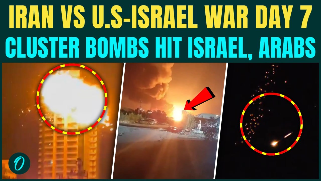 IRAN VS U.S-ISRAEL WAR DAY 7: Cluster Bombs Rain On Tel Aviv | IRGC Tehran Military HQ Bombed