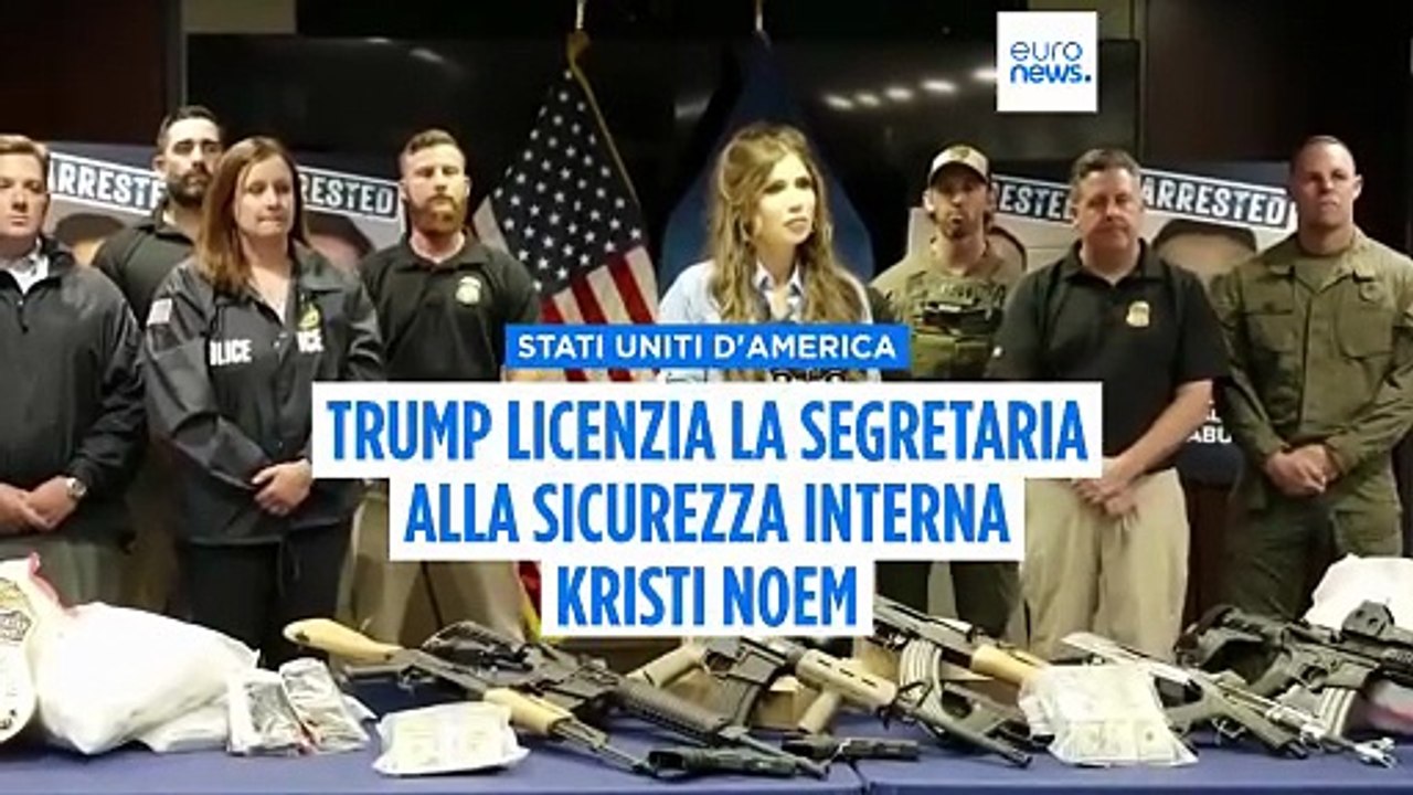 Stati Uniti: Trump licenzia la segretaria alla Sicurezza interna Kristi Noem, al suo posto Mullin