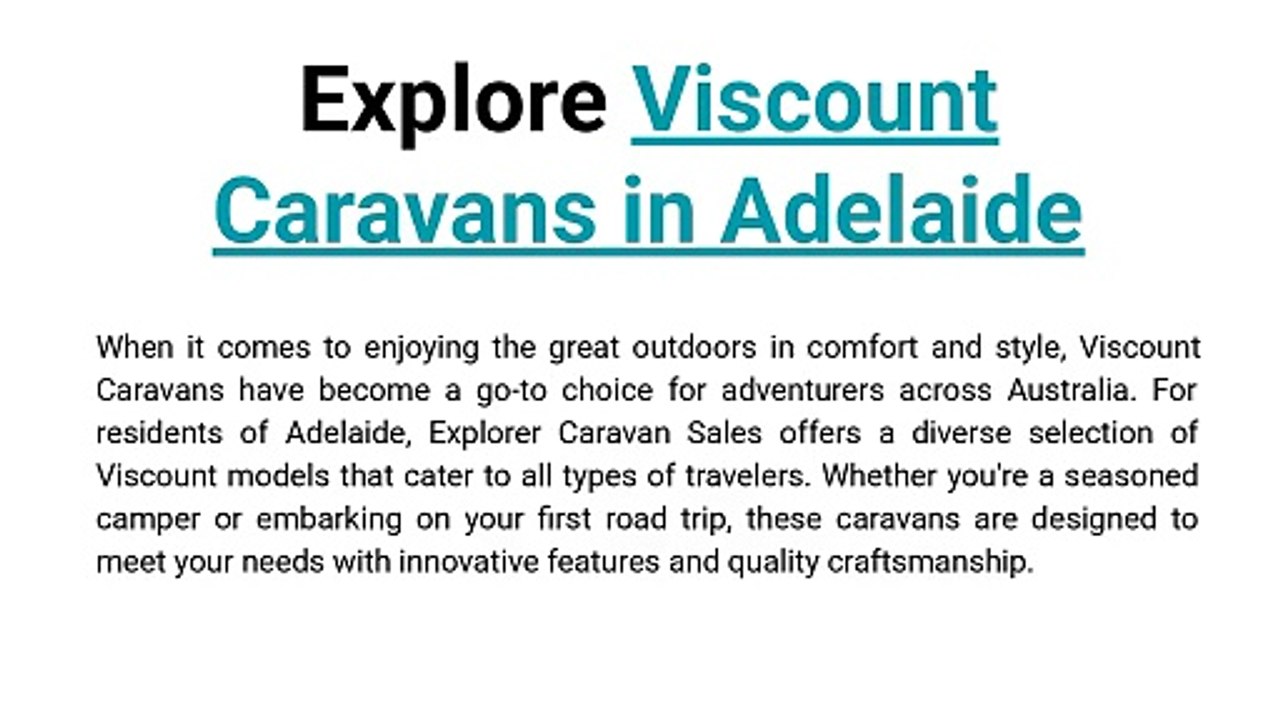 Viscount Caravans Adelaide