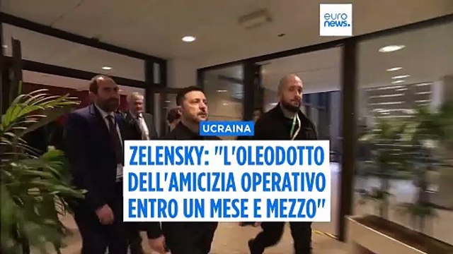 Ucraina, Zelensky: Kiev non vede ragioni tecniche per riparare l'oleodotto Druzhba
