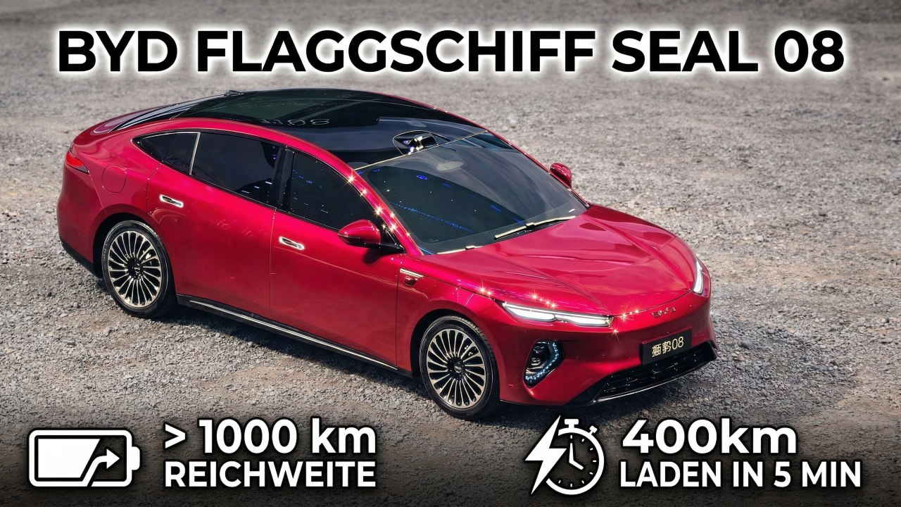 BYD Seal 08: Neues Topmodell von BYD mit 400 km Laden in 5 Minuten