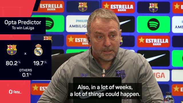 Barca's lead over Real Madrid 'important, but not the end' - Flick