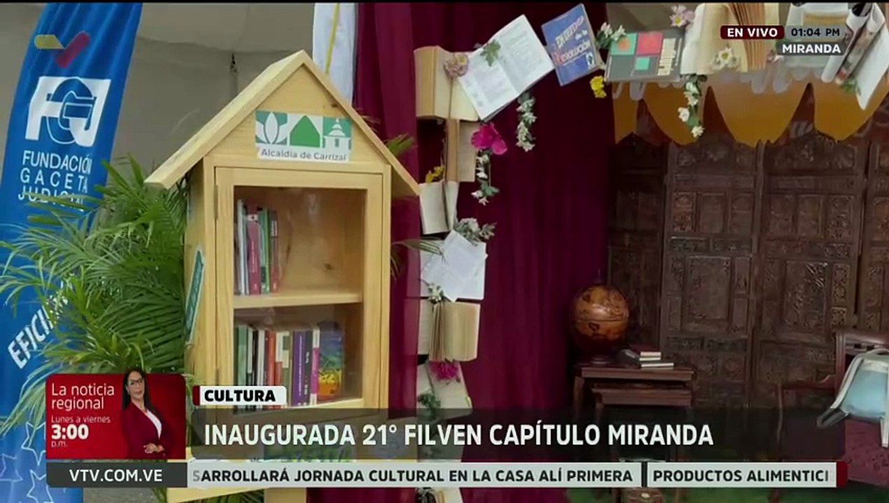 Homenajes a escritores y grandes obras literarias marcan el inicio de la Filven en el edo. Miranda