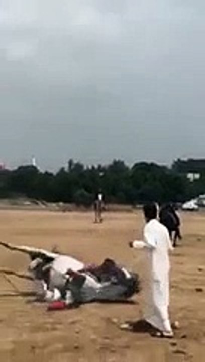 سقط من على الحصان ... فسقط الحصان عليه