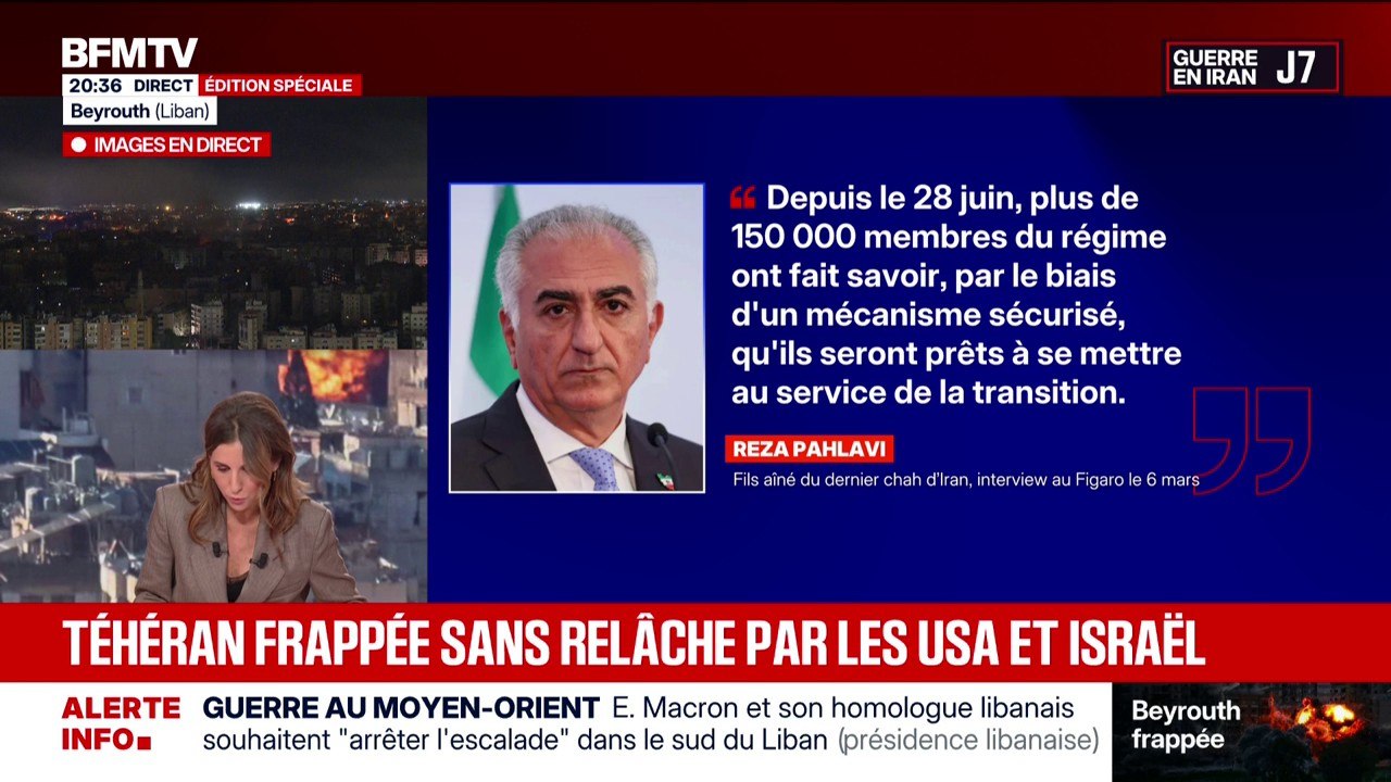 Selon Reza Pahlavi, fils du dernier chah d'Iran, "150.000 membres du régime (...) seront prêts à se mettre au service de la transition"