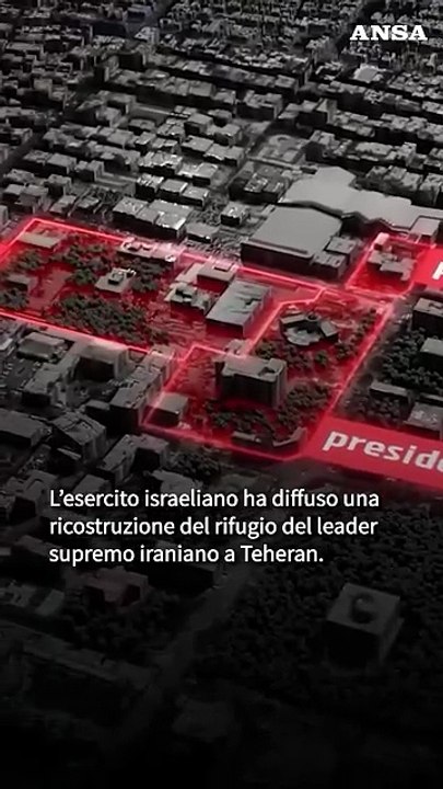 La riproduzione del bunker sotterraneo di Khamenei e il bombardamento dell'Idf