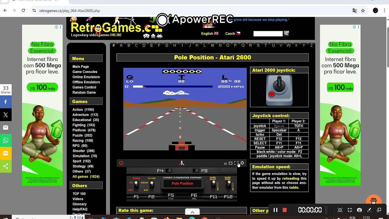 pole position atari 2600 parte 7