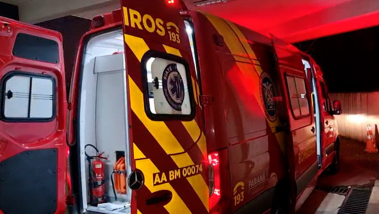 Rapaz fica ferido ao ser atropelado na Rua Clodoaldo Ursulano em Cascavel