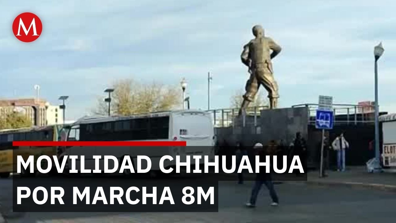 Operativo de movilidad en Chihuahua por la marcha del 8 de marzo