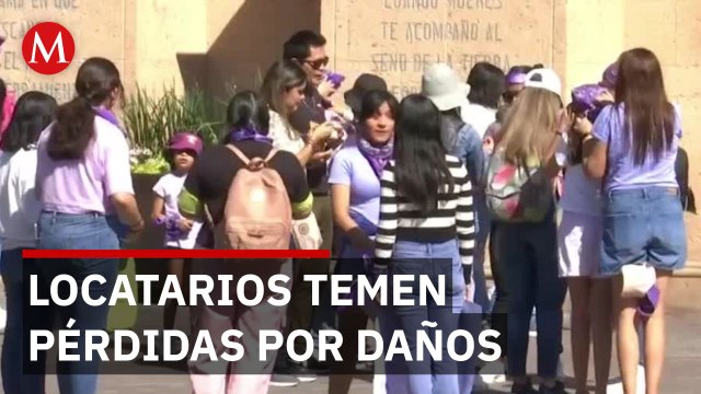 Incertidumbre en el Centro de León por posibles daños en la marcha 8M