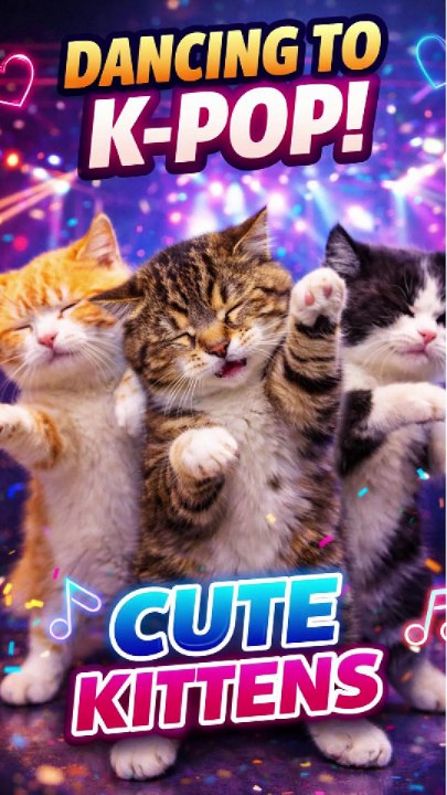 Cute Kittens Dancing to K-Pop Music | Funny Dancing Cats