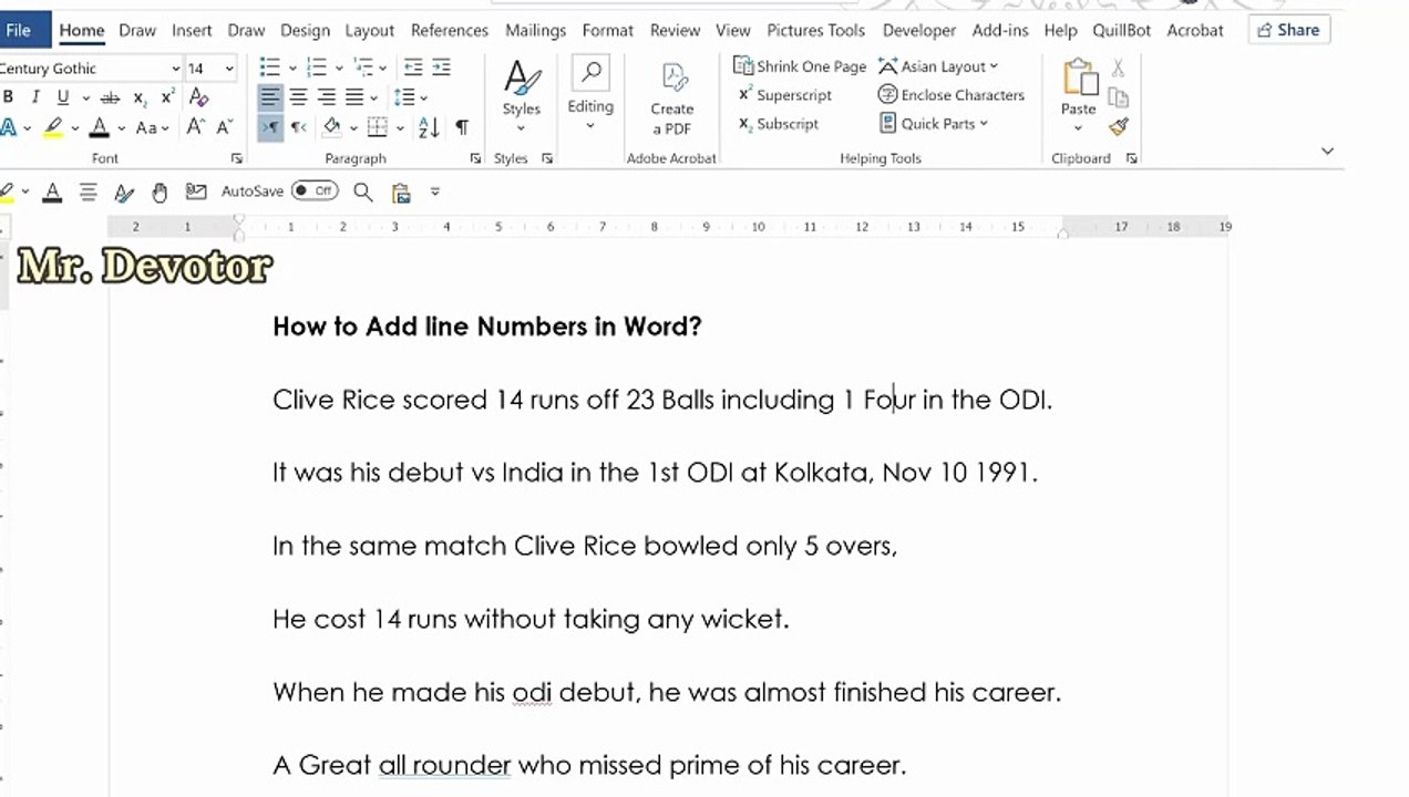 How to Format Line Numbers in Word