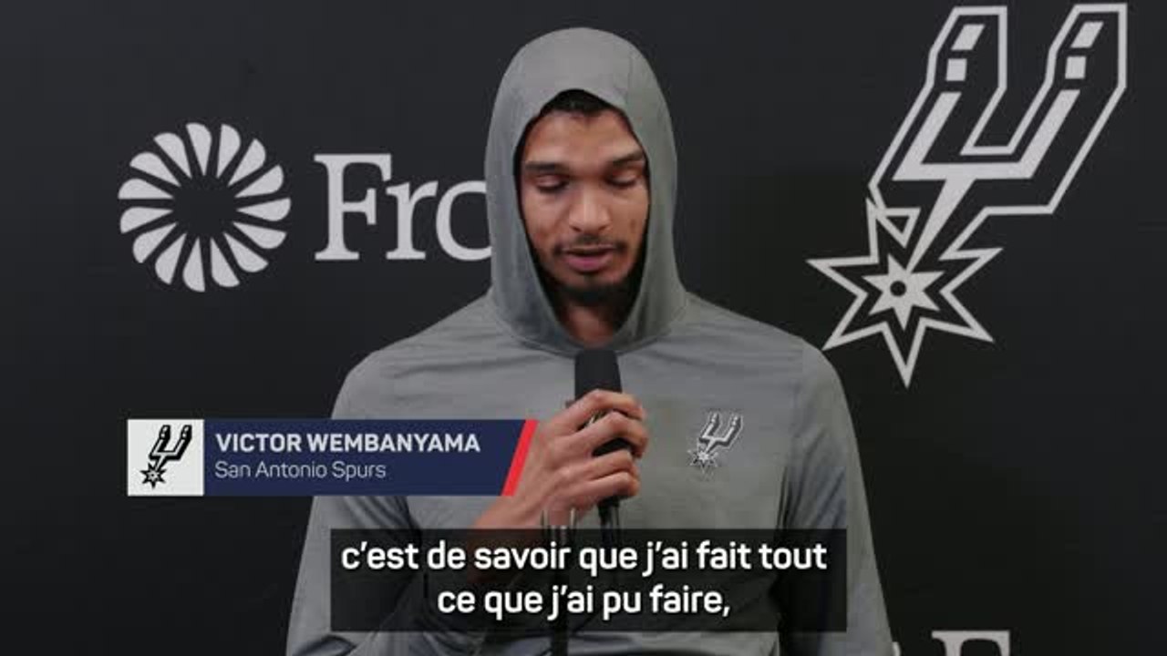 Spurs - Wembanyama : "Si je n'avais pas confiance en mon corps, je n'aurais pas joué"