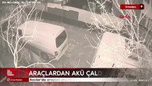 İstanbul Avcılar'da araçtan akü hırsızlığı kamerada