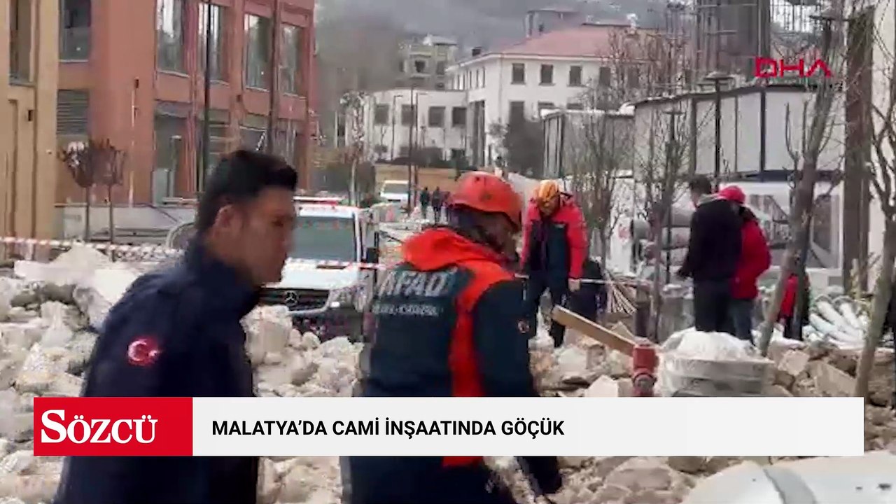 Malatya'da cami inşaatında göçük; 1 yaralı