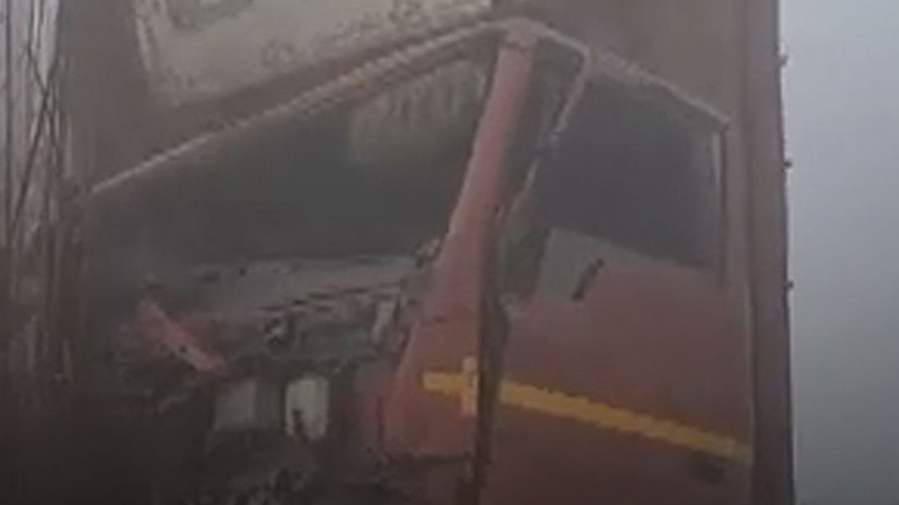 घने कोहरे के बीच सोनीपत में हादसा