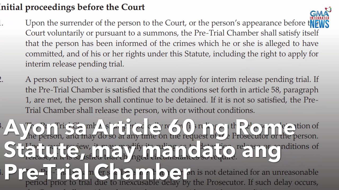 DUTERTE IN ICCBakit mananatiling nakadetine si FPRRD ayon sa ICC Appeals Chamber? | GMA Integrated Newsfeed