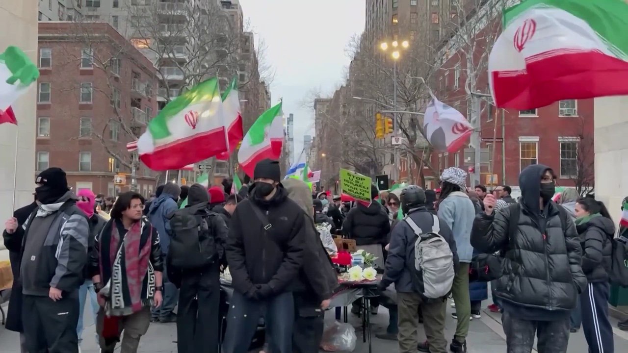 Protesters clash in New York during memorial for Iran's Khamenei