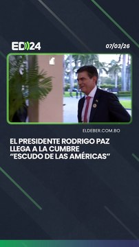 El presidente Rodrigo Paz llega a la cumbre “Escudo de las Américas”